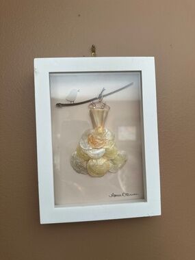 Framed Seashell Dress Art - Whimsical Shadow Box